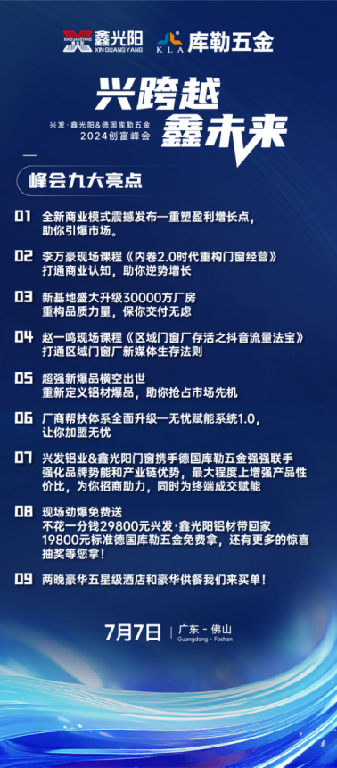 库勒五金共启“兴跨越・鑫未来”财富峰会，门窗新机遇等您来